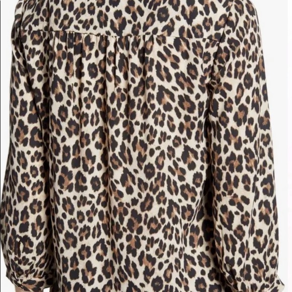 🐆NORDSTROM-bought “All in Favor” 🐆Leopard🐆 print blouse - Picture 8 of 9
